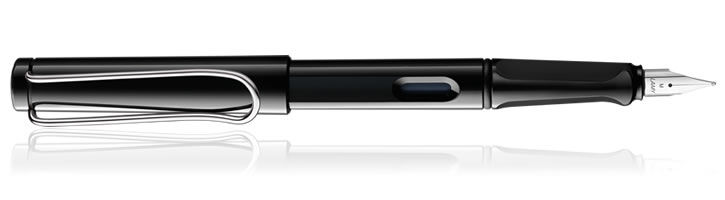 Shiny Black Lamy Safari Fountain Pens