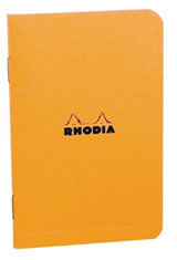 3 x 4-3/4 - Orange/Graph Rhodia Classic Staplebound Memo & Notebooks