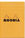 Rhodia Top Staplebound Memo & Notebooks in 3-3/8 X 4-3/4 Orange/Graph