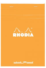 5-3/8 X 8-1/4 Orange/Dot Grid Rhodia Top Staplebound Memo & Notebooks