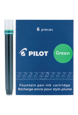 Green Pilot IC-50(6pk) Cartridge  Fountain Pen Ink