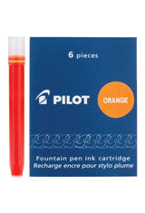 Orange Pilot IC-50(6pk) Cartridge  Fountain Pen Ink