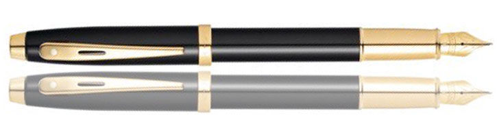 Black Lacquer / Gold trim Sheaffer 100 Fountain Pens