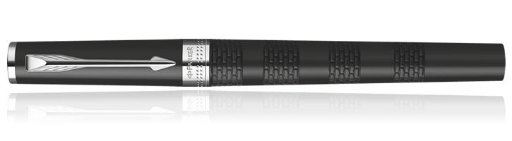 Black Rubber Chrome Trim Parker Ingenuity Large Rollerball Pens