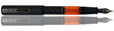 Conklin Word Gauge Fountain Pens in Orange Carbon