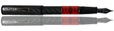 Conklin Word Gauge Fountain Pens in Red Carbon