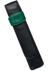 1 Pen Black/Green Pelikan Leather Pouch Pen Carrying Cases