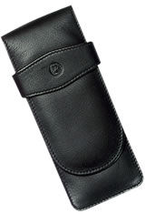 3 Pen Black Pelikan Leather Pouch Pen Carrying Cases