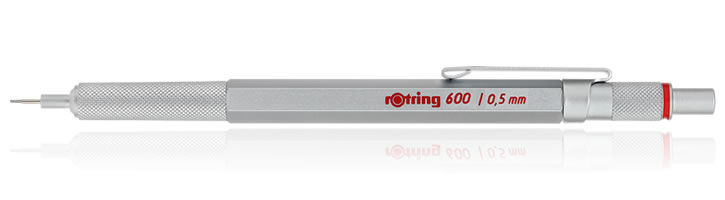Silver - 0.5mm Rotring 600 Mechanical Pencils