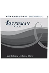 Intense Black Waterman Short International Cartridge(6pk) Fountain Pen Ink
