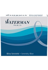 Serenity Blue Waterman Short International Cartridge(6pk) Fountain Pen Ink