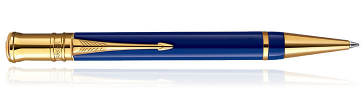 Lapis Lazuli Blue GT Parker Duofold Ballpoint Pens
