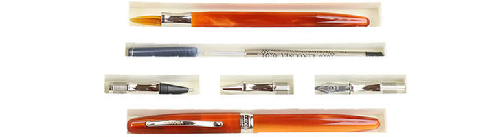 Orange Visconti Art of Writing Set Fountain Pens