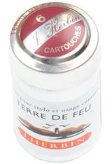Terre De Feu J Herbin Cartridge(6pk) Fountain Pen Ink