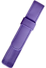 Purple Royce 1 Slot Leather Single Pen Carrying Cases