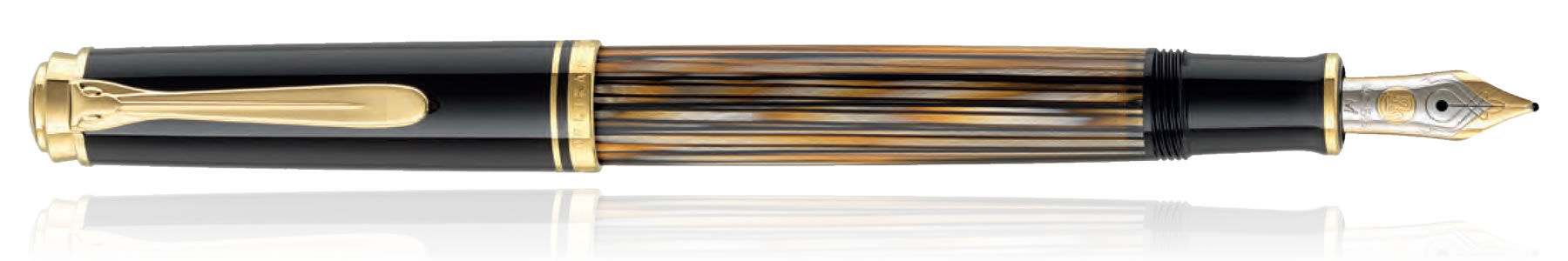 Pelikan M400 brown-stripes B-nib 茶縞　太字 Pelikan M400 brown-stripes B-nib 茶縞 太字（PELIKAN SOUVERÄN