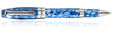 Montegrappa Fortuna Mosaico Rollerball Pens in Marrakech Steel & Blue