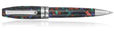 Montegrappa Fortuna Mosaico Ballpoint Pens in Borealis Steel & Multi