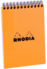 Orange Rhodia A6 Spiral Memo & Notebooks
