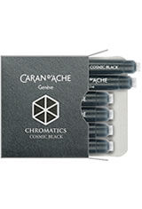 Cosmic Black Caran dAche Chromatics Cartridges (6pk)   Fountain Pen Ink