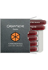 Electric Orange Caran dAche Chromatics Cartridges (6pk)   Fountain Pen Ink