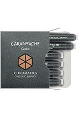 Organic Brown Caran dAche Chromatics Cartridges (6pk)   Fountain Pen Ink