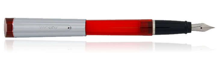 Red Transparent Aurora Kappa Fountain Pens
