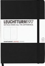 A5 Medium - Black - Dotted Leuchtturm1917 A5 Hardcover Memo & Notebooks