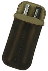 Rawhide Brown Dee Charles Designs Double Sleeve Pen Carrying Cases