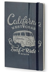 California Adrenaline Blue Stifflexible Vintage Surfing Small Memo & Notebooks