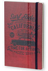 Time for Action Red Stifflexible Vintage Surfing Small Memo & Notebooks