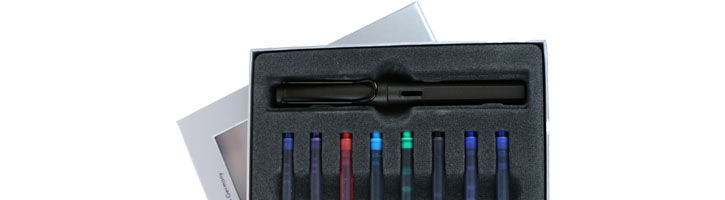 Charcoal Lamy Gift Set - Ink Cartridges & Safari Fountain Pens