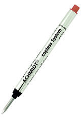 Red Schmidt 8120 Short Capless Rollerball Pen Refills