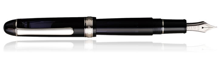 Black Diamond / Black Pouch Platinum Case & 3776 Fountain Pens