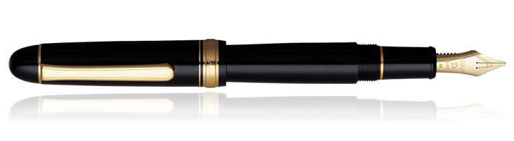 Black / Tan Pouch Platinum Case & 3776 Fountain Pens
