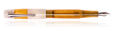 Opus 88 Koloro Fountain Pens in Amber/White