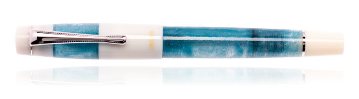 White Blue Opus 88 Koloro Fountain Pens