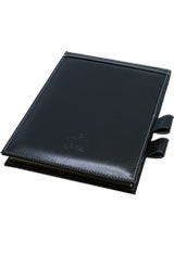 Black 3952 Leather Notebook & Pen Carrying Cases