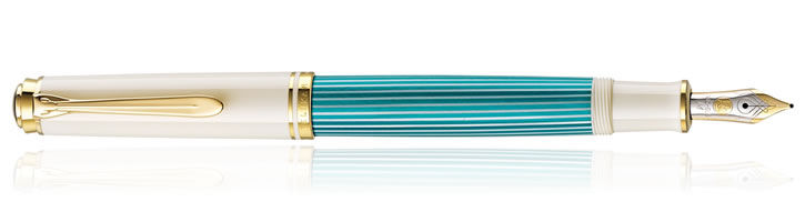 Pelikan M600 Turquoise White Fountain Pens