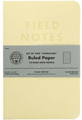 Ruled Paper Field Notes Signature Memo & Notebooks