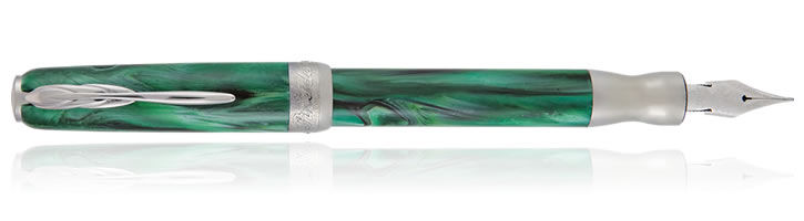 Malachite Green Pineider La Grande Bellezza Gemstone Fountain Pens