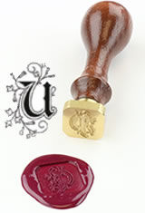 U - Illuminated Font J Herbin Brass Letter Seal for Sealing Wax