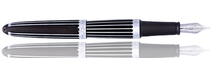 Stripes Black Diplomat Aero Fountain Pens