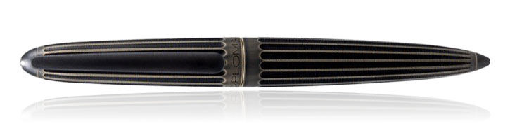 Stripes Oxyd Brass Diplomat Aero Fountain Pens