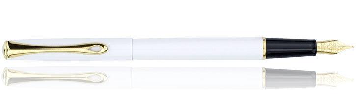Snow White / Gold Diplomat Traveller  Fountain Pens