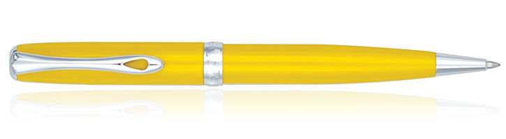 Yellow Chrome Diplomat Excellence A2 Ballpoint Pens