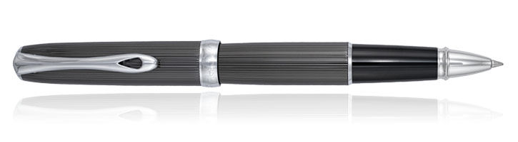 Guilloche Black/Chrome Diplomat Excellence A2 Rollerball Pens