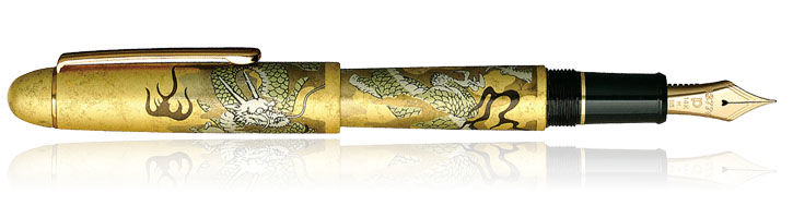 Ascending Dragon Platinum Kanazawa-Haku Fountain Pens