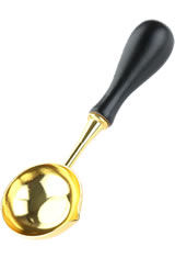 Black Gold Pen Chalet Spoon for Sealing Wax