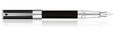 S.T. Dupont D-Initial Fountain Pens in Black Chrome